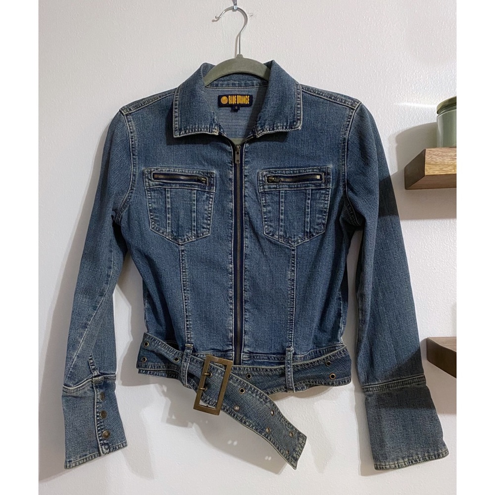 Blue Orange Jean Jacket